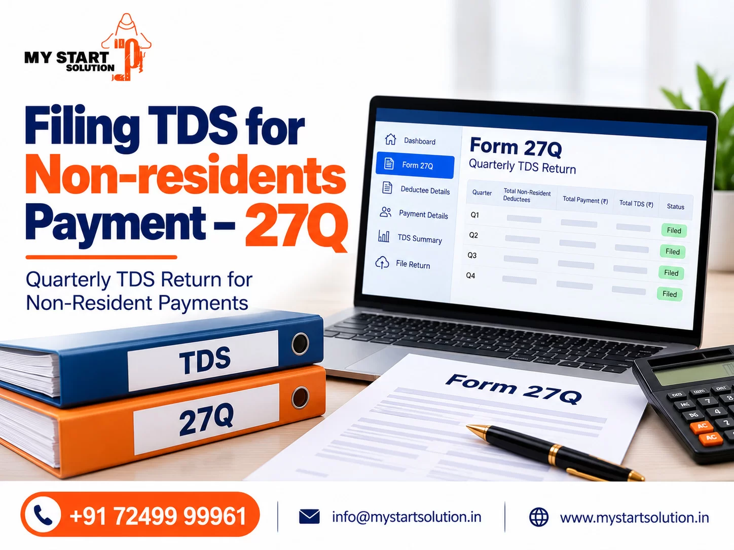 Filing TDS for Non-residents payment 27Q
