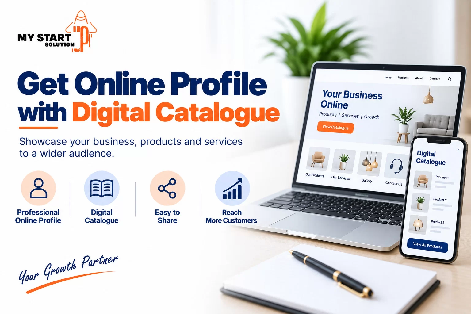 Online Profile with Digital Catalogue